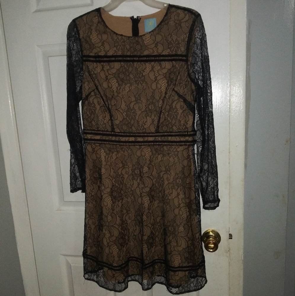 Long sleeve lace dress